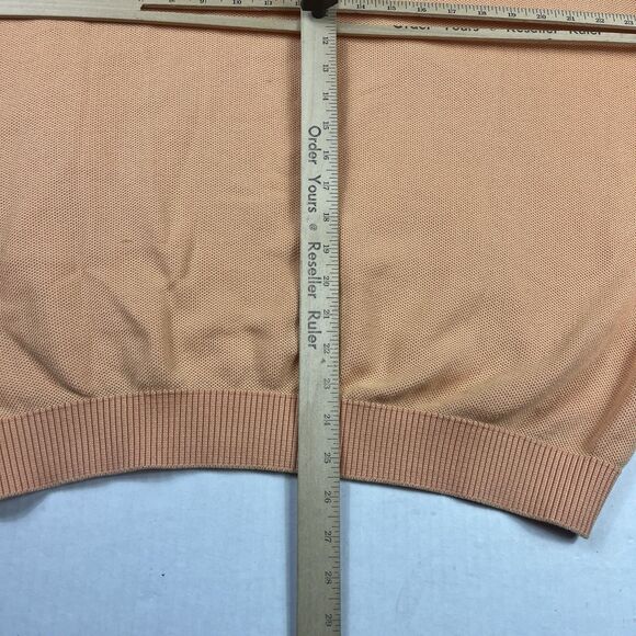 Vintage St. Croix Men’s XL Cotton Sweater Peach V-Neck Made in USA Minor Flaws - Picture 6 of 12